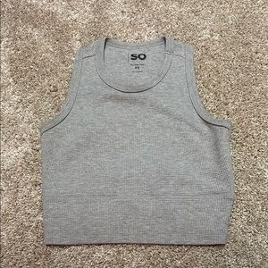 Dark Gray Sleeveless Crop Top